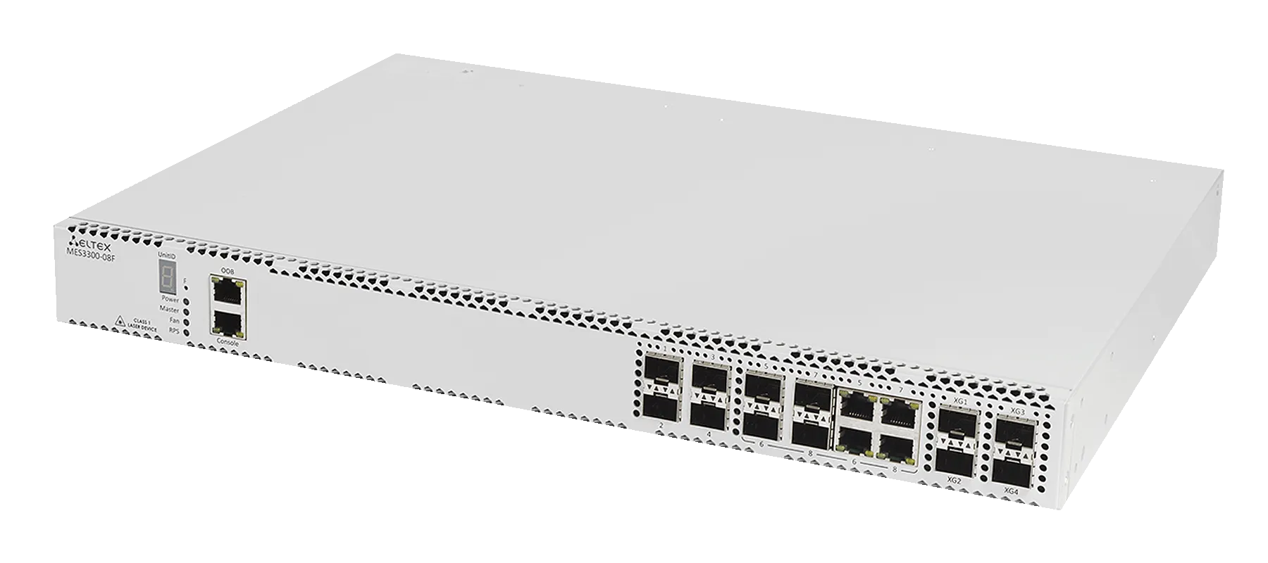 Ethernet-коммутатор MES3300-08F, 4x1G SFP + 4xCombo + 4x10G SFP+, L3, dual PSU